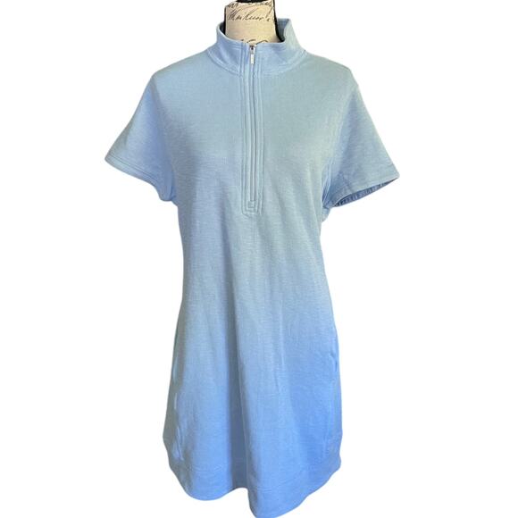Legendary Outfitters Blue Quarter Zip Front Knit Dress Size Large NWOT - Picture 1 of 5